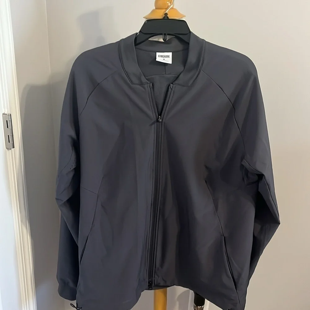 Gymshark Onyx Gray Studio Jacket Sz M NWOT